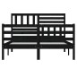 vidaXL Massivholzbett Schwarz 120x200 cm vidaXL Massivholzbett Schwarz 120x200 cm