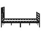 vidaXL Massivholzbett Schwarz 120x200 cm vidaXL Massivholzbett Schwarz 120x200 cm
