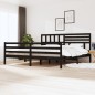 vidaXL Massivholzbett Schwarz 200x200 cm vidaXL Massivholzbett Schwarz 200x200 cm