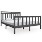 vidaXL Massivholzbett Grau 150x200 cm vidaXL Massivholzbett Grau 150x200 cm