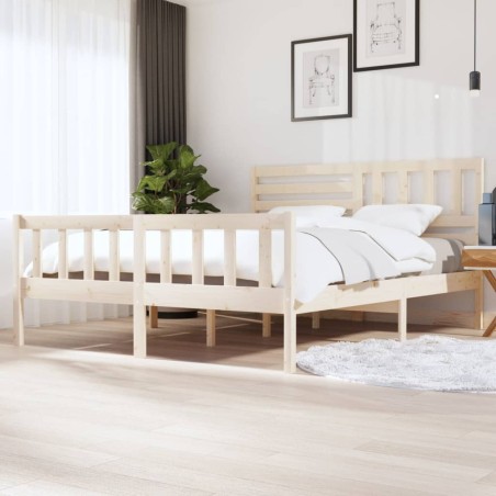 vidaXL Massivholzbett 180x200 cm