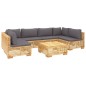 vidaXL 7-tlg. Garten-Lounge-Set mit Kissen Massivholz Teak vidaXL 7-tlg. Garten-Lounge-Set mit Kissen Massivholz Teak