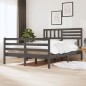 vidaXL Massivholzbett Grau 150x200 cm vidaXL Massivholzbett Grau 150x200 cm