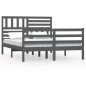 vidaXL Massivholzbett Grau 150x200 cm vidaXL Massivholzbett Grau 150x200 cm