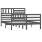 vidaXL Massivholzbett Grau 150x200 cm vidaXL Massivholzbett Grau 150x200 cm