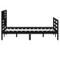 vidaXL Massivholzbett Schwarz 150x200 cm vidaXL Massivholzbett Schwarz 150x200 cm