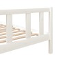 vidaXL Massivholzbett Weiß 120x190 cm vidaXL Massivholzbett Weiß 120x190 cm