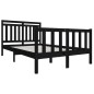 vidaXL Massivholzbett Schwarz 140x200 cm vidaXL Massivholzbett Schwarz 140x200 cm