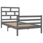 vidaXL Massivholzbett Grau Kiefer 100x200 cm vidaXL Massivholzbett Grau Kiefer 100x200 cm