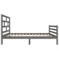 vidaXL Massivholzbett Grau Kiefer 100x200 cm vidaXL Massivholzbett Grau Kiefer 100x200 cm