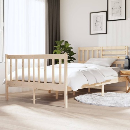 vidaXL Massivholzbett 120x190 cm