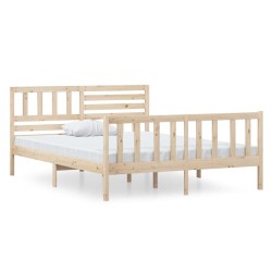 vidaXL Massivholzbett 120x190 cm