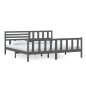 vidaXL Massivholzbett Grau 200x200 cm vidaXL Massivholzbett Grau 200x200 cm
