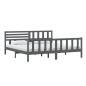 vidaXL Massivholzbett Grau 200x200 cm vidaXL Massivholzbett Grau 200x200 cm