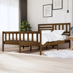 vidaXL Massivholzbett Honigbraun 160x200 cm