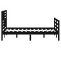 vidaXL Massivholzbett Schwarz 135x190 cm vidaXL Massivholzbett Schwarz 135x190 cm