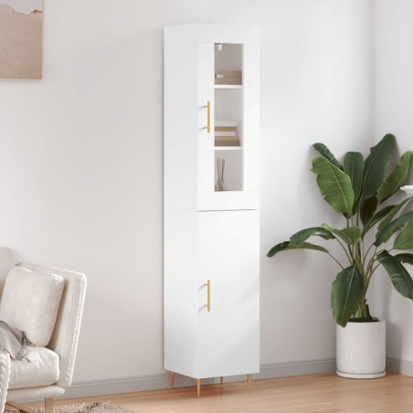 vidaXL Highboard Weiß 34,5x34x180 cm Holzwerkstoff 