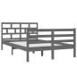 vidaXL Massivholzbett Grau 120x190 cm vidaXL Massivholzbett Grau 120x190 cm