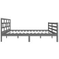 vidaXL Massivholzbett Grau 120x190 cm vidaXL Massivholzbett Grau 120x190 cm