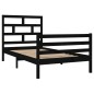 vidaXL Massivholzbett Schwarz Kiefer 100x200 cm vidaXL Massivholzbett Schwarz Kiefer 100x200 cm