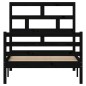 vidaXL Massivholzbett Schwarz Kiefer 100x200 cm vidaXL Massivholzbett Schwarz Kiefer 100x200 cm
