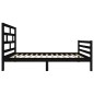 vidaXL Massivholzbett Schwarz Kiefer 100x200 cm vidaXL Massivholzbett Schwarz Kiefer 100x200 cm
