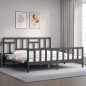 vidaXL Massivholzbett mit Kopfteil Grau 200x200 cm vidaXL Massivholzbett mit Kopfteil Grau 200x200 cm
