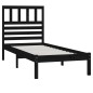 vidaXL Massivholzbett Schwarz 75x190 cm Kiefer vidaXL Massivholzbett Schwarz 75x190 cm Kiefer