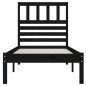 vidaXL Massivholzbett Schwarz 75x190 cm Kiefer vidaXL Massivholzbett Schwarz 75x190 cm Kiefer