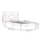 vidaXL Massivholzbett Honigbraun Kiefer 100x200 cm vidaXL Massivholzbett Honigbraun Kiefer 100x200 cm