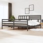 vidaXL Massivholzbett Grau 200x200 cm vidaXL Massivholzbett Grau 200x200 cm