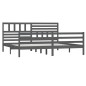 vidaXL Massivholzbett Grau 200x200 cm vidaXL Massivholzbett Grau 200x200 cm