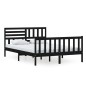 vidaXL Massivholzbett Schwarz 140x200 cm vidaXL Massivholzbett Schwarz 140x200 cm