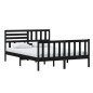 vidaXL Massivholzbett Schwarz 140x200 cm vidaXL Massivholzbett Schwarz 140x200 cm
