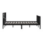 vidaXL Massivholzbett Schwarz 140x200 cm vidaXL Massivholzbett Schwarz 140x200 cm