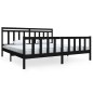 vidaXL Massivholzbett Schwarz 200x200 cm vidaXL Massivholzbett Schwarz 200x200 cm