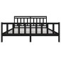 vidaXL Massivholzbett Schwarz 200x200 cm vidaXL Massivholzbett Schwarz 200x200 cm