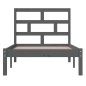 vidaXL Massivholzbett Grau 90x190 cm vidaXL Massivholzbett Grau 90x190 cm