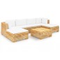 vidaXL 7-tlg. Garten-Lounge-Set mit Kissen Massivholz Teak vidaXL 7-tlg. Garten-Lounge-Set mit Kissen Massivholz Teak