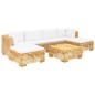 vidaXL 7-tlg. Garten-Lounge-Set mit Kissen Massivholz Teak vidaXL 7-tlg. Garten-Lounge-Set mit Kissen Massivholz Teak