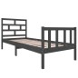 vidaXL Massivholzbett Grau Kiefer 75x190 cm vidaXL Massivholzbett Grau Kiefer 75x190 cm