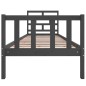 vidaXL Massivholzbett Grau Kiefer 75x190 cm vidaXL Massivholzbett Grau Kiefer 75x190 cm