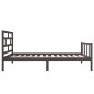 vidaXL Massivholzbett Grau Kiefer 75x190 cm vidaXL Massivholzbett Grau Kiefer 75x190 cm