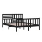 vidaXL Massivholzbett Schwarz 150x200 cm vidaXL Massivholzbett Schwarz 150x200 cm