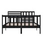 vidaXL Massivholzbett Schwarz 150x200 cm vidaXL Massivholzbett Schwarz 150x200 cm