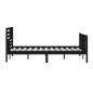 vidaXL Massivholzbett Schwarz 150x200 cm vidaXL Massivholzbett Schwarz 150x200 cm