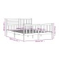 vidaXL Massivholzbett Schwarz 150x200 cm vidaXL Massivholzbett Schwarz 150x200 cm