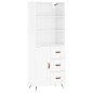 Highboard Hochglanz-Weiß 69,5x34x180 cm Holzwerkstoff Highboard Hochglanz-Weiß 69,5x34x180 cm Holzwerkstoff