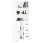 Highboard Hochglanz-Weiß 69,5x34x180 cm Holzwerkstoff Highboard Hochglanz-Weiß 69,5x34x180 cm Holzwerkstoff