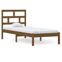 vidaXL Massivholzbett Honigbraun 75x190 cm